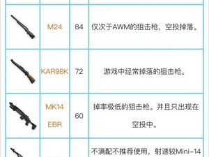 全民突击新神器揭秘：狙击枪AWM的魅力与特性解析