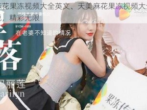 天美麻花果冻视频大全英文、天美麻花果冻视频大全：英文解说，精彩无限