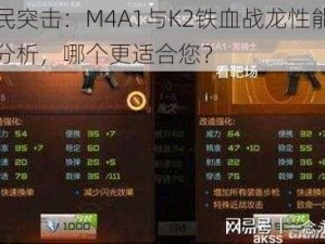 全民突击：M4A1与K2铁血战龙性能对比分析，哪个更适合您？