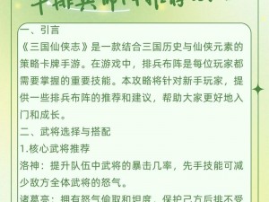 精准点兵点将，高效排兵布阵攻略：实战策略与智慧应对