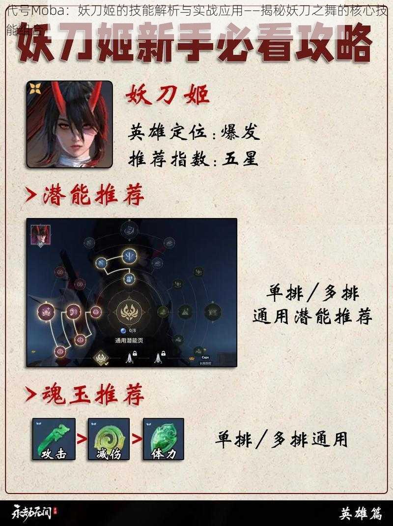 代号Moba：妖刀姬的技能解析与实战应用——揭秘妖刀之舞的核心技能组合