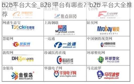 b2b平台大全_B2B 平台有哪些？b2b 平台大全推荐