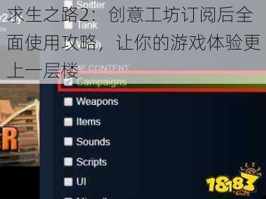 求生之路2：创意工坊订阅后全面使用攻略，让你的游戏体验更上一层楼