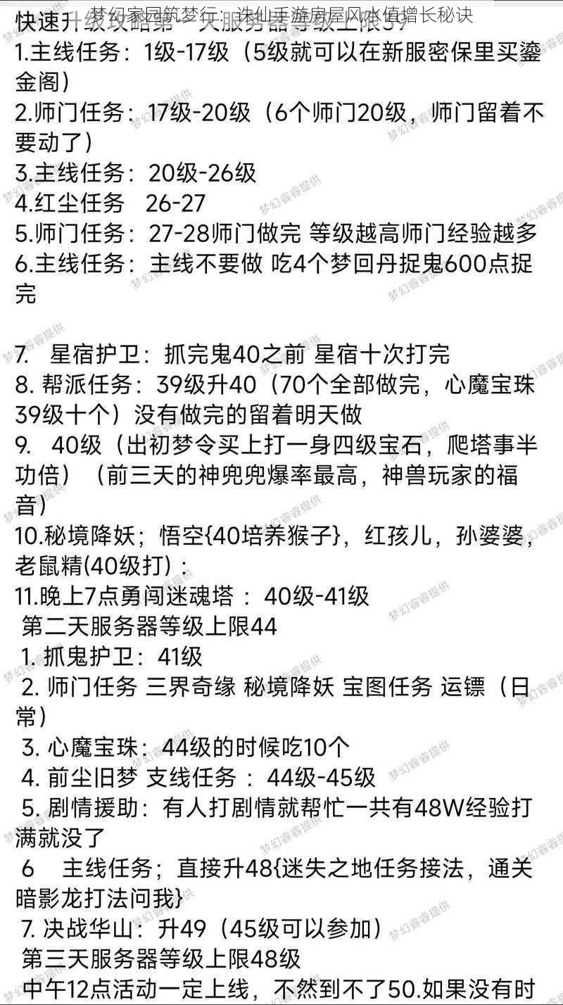 梦幻家园筑梦行：诛仙手游房屋风水值增长秘诀