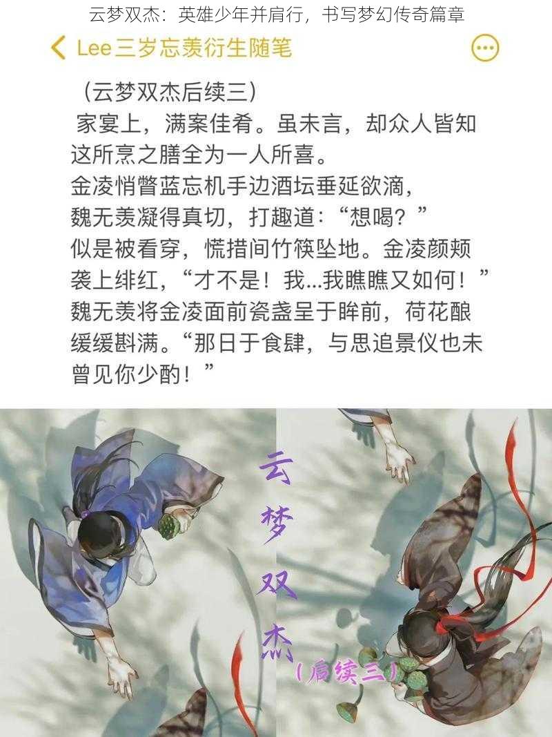 云梦双杰：英雄少年并肩行，书写梦幻传奇篇章