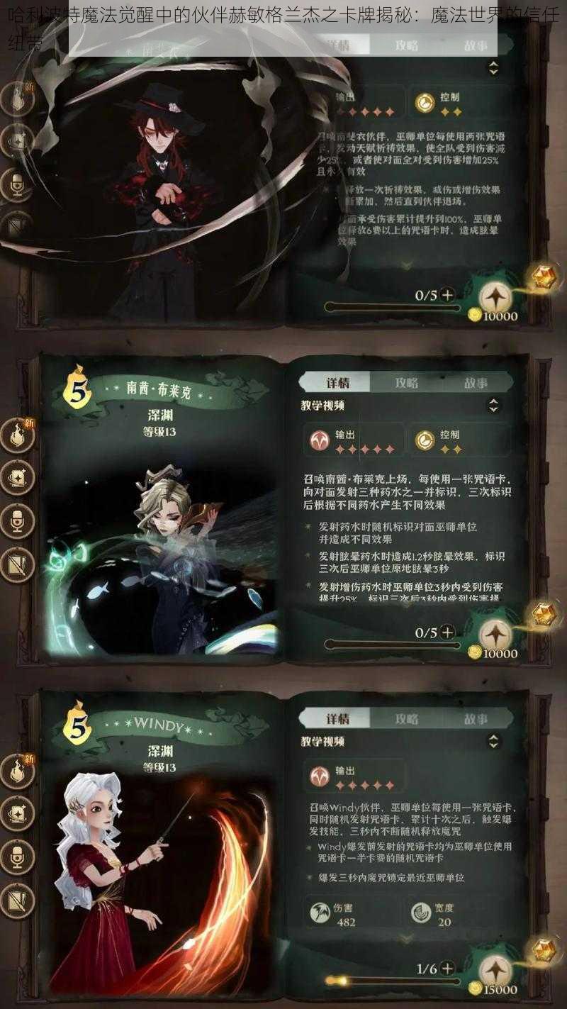 哈利波特魔法觉醒中的伙伴赫敏格兰杰之卡牌揭秘：魔法世界的信任纽带