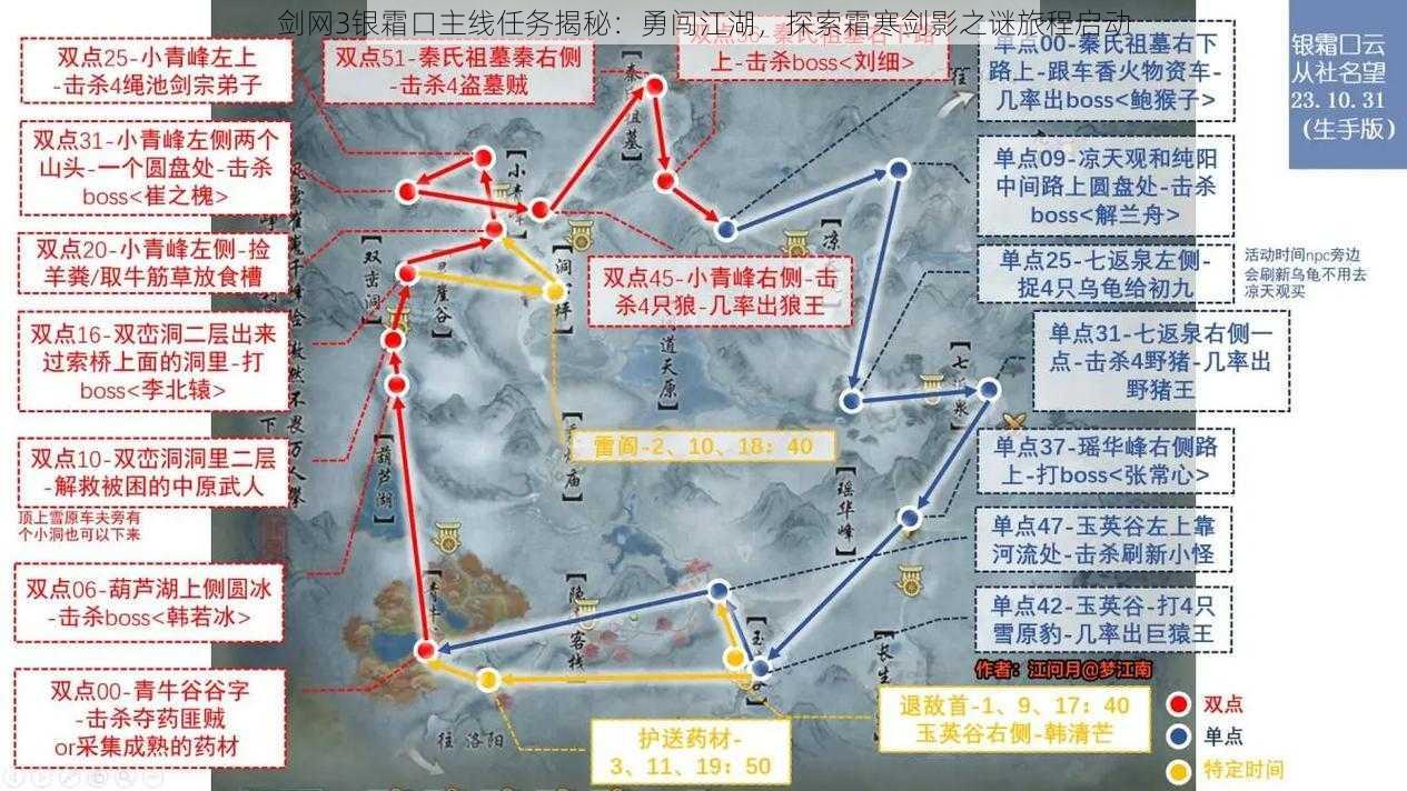 剑网3银霜口主线任务揭秘：勇闯江湖，探索霜寒剑影之谜旅程启动