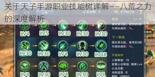 关于天子手游职业技能树详解——八荒之力的深度解析