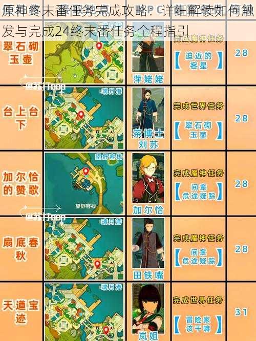 原神终末番任务完成攻略:详细解读如何触发与完成24终末番任务全程指引