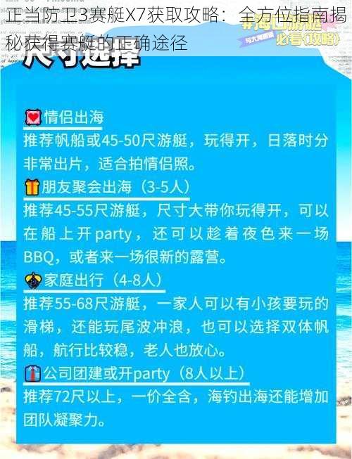 正当防卫3赛艇X7获取攻略:全方位指南揭秘获得赛艇的正确途径