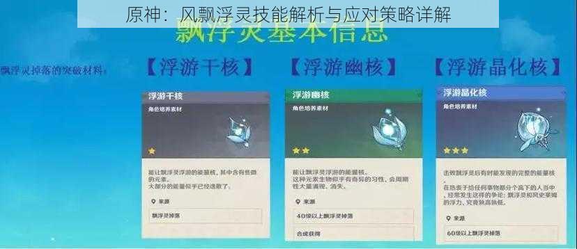 原神：风飘浮灵技能解析与应对策略详解